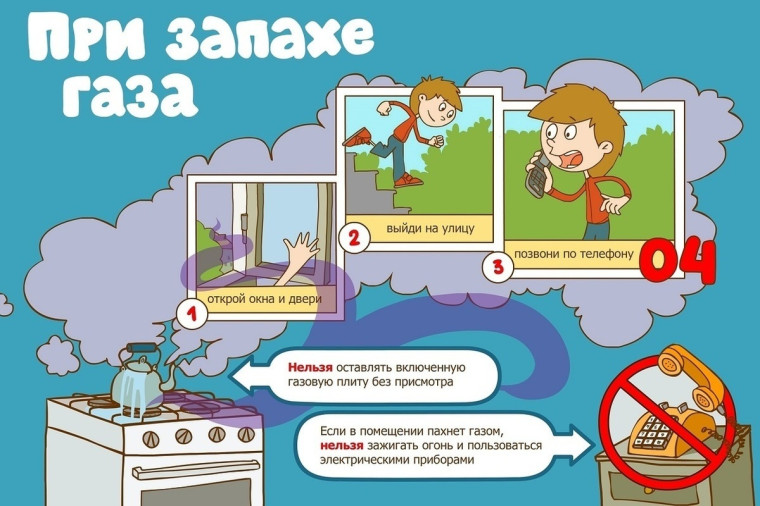 При запахе газа. При запахе газа.